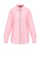 Emme Marella Camicia in popeline con dettagli di perle e strass Valda Donna Rosa 2525116044200 002 EMME MARELLA 