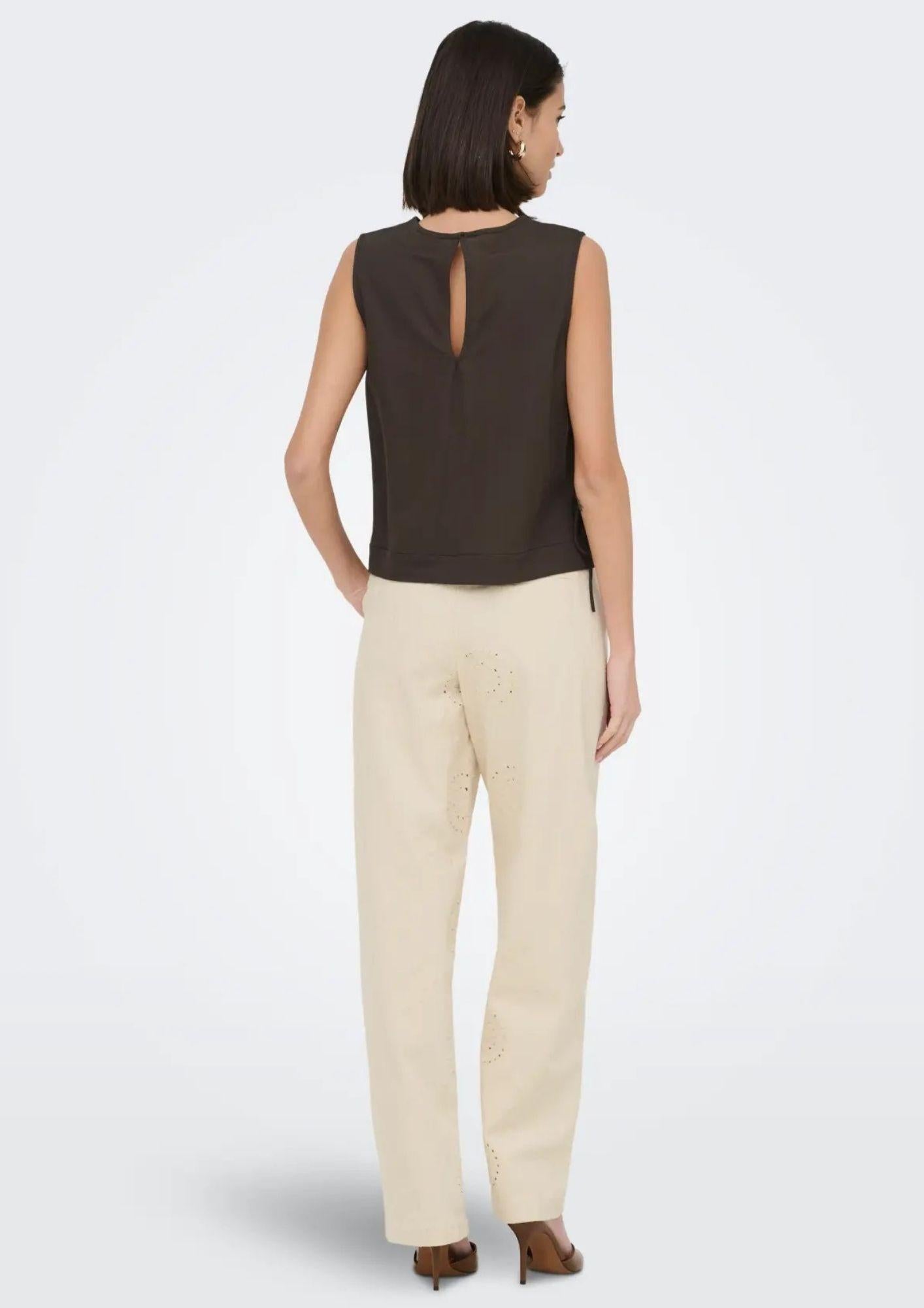 Jacqueline De Yong Top Donna Leslie Marrone 15374333 Chocolate Brown JACQUELINE DE YONG 