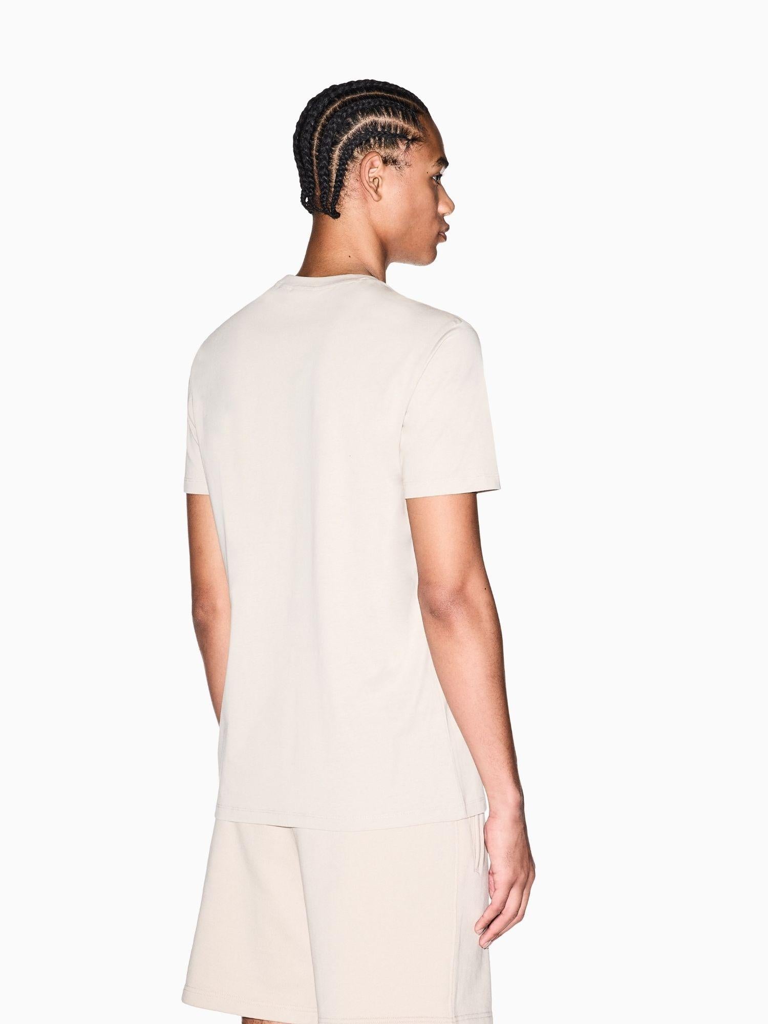 Armani Exchange T-Shirt Uomo Beige Regular Fit in Jersey di Cotone Classico XM002501 AF10356 U1148 ARMANI EXCHANGE 