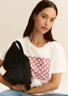 Emme Marella T-Shirt Donna Bianca Stampa Rosso Geometrico 2615971051200 004 EMME MARELLA 