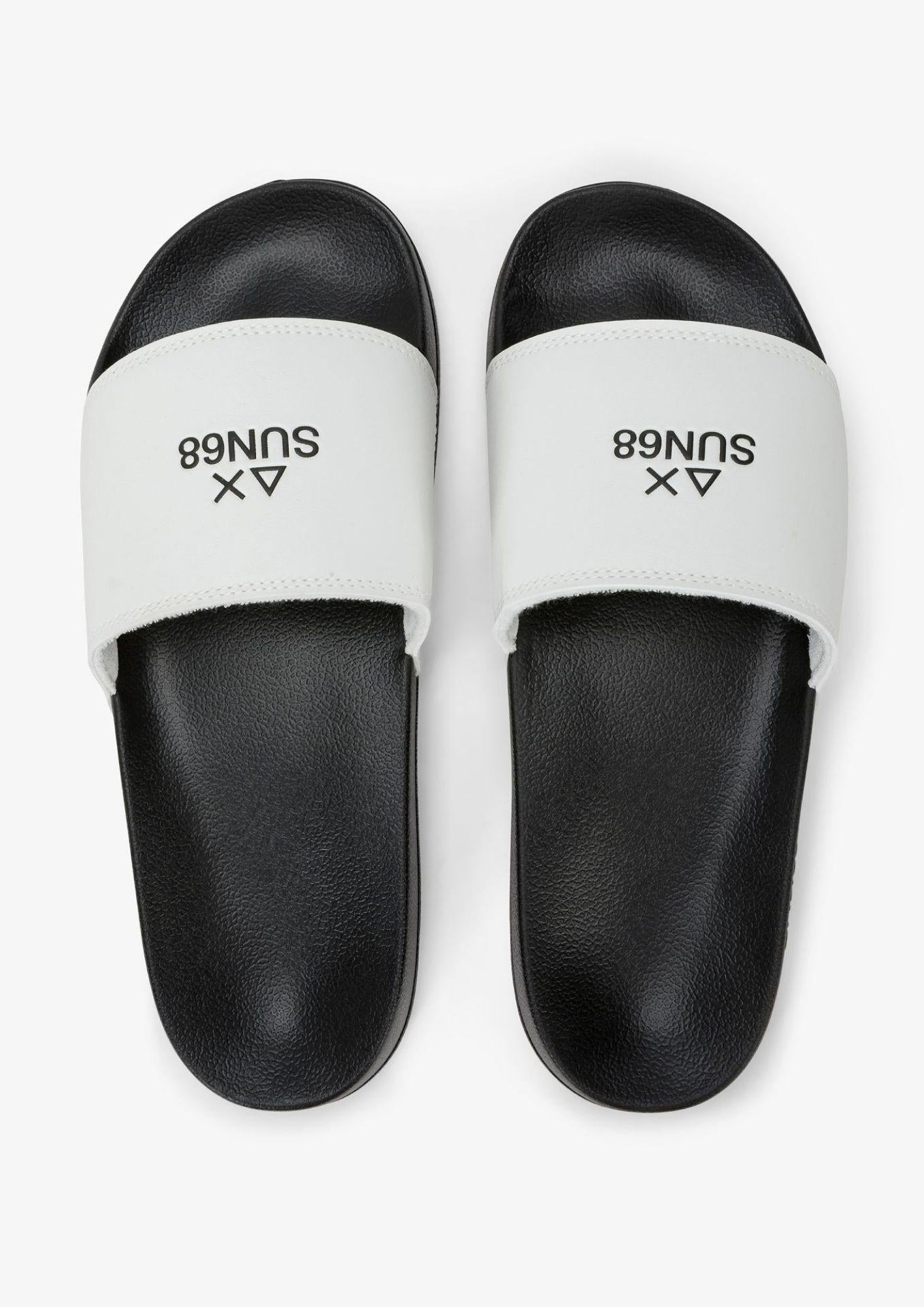 Sun68 Ciabatte Uomo Nere e Bianche X36101 1101 SUN68 