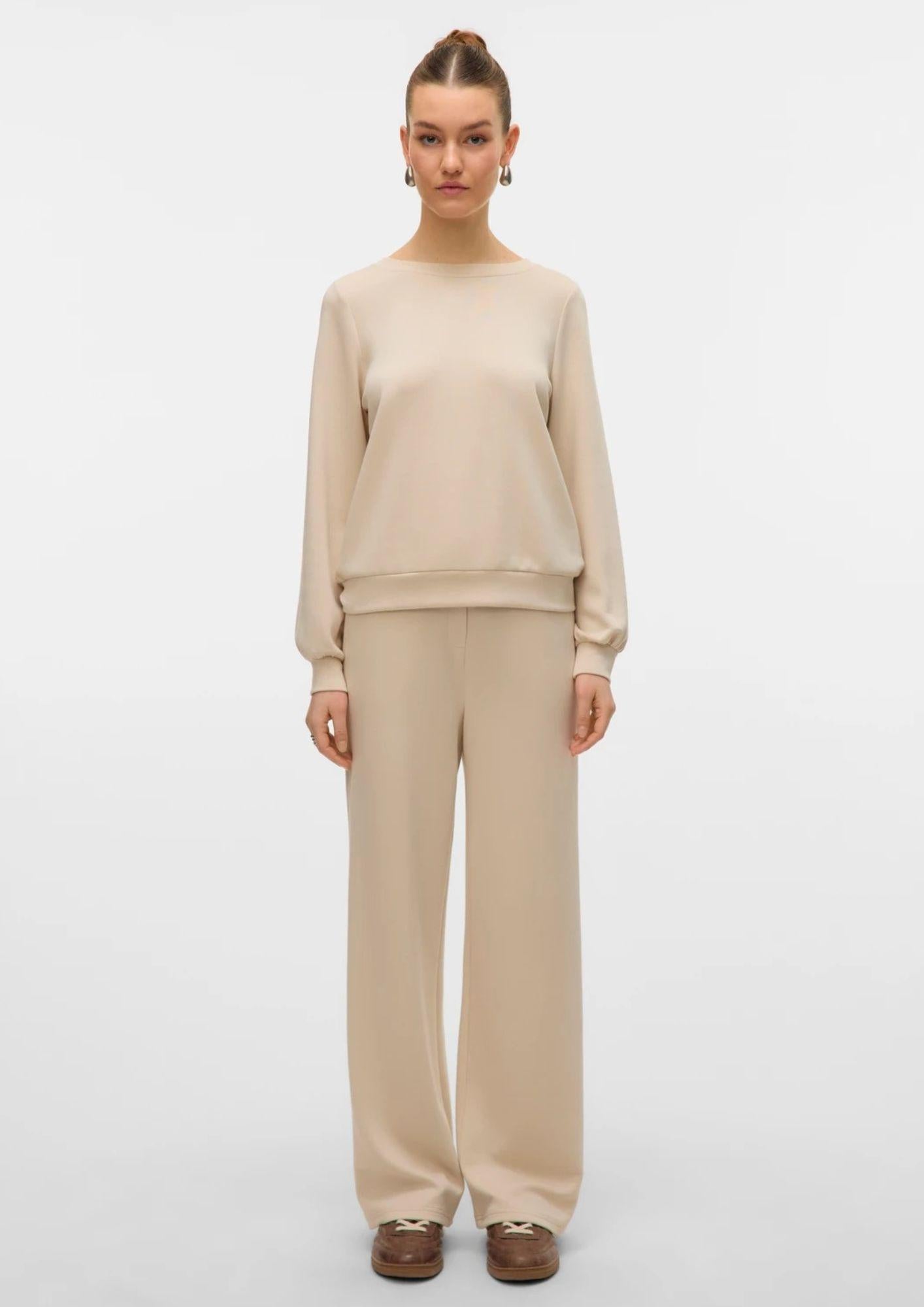 Vero Moda Felpa Donna Hali Beige 10331752 Pumice Stone VERO MODA 