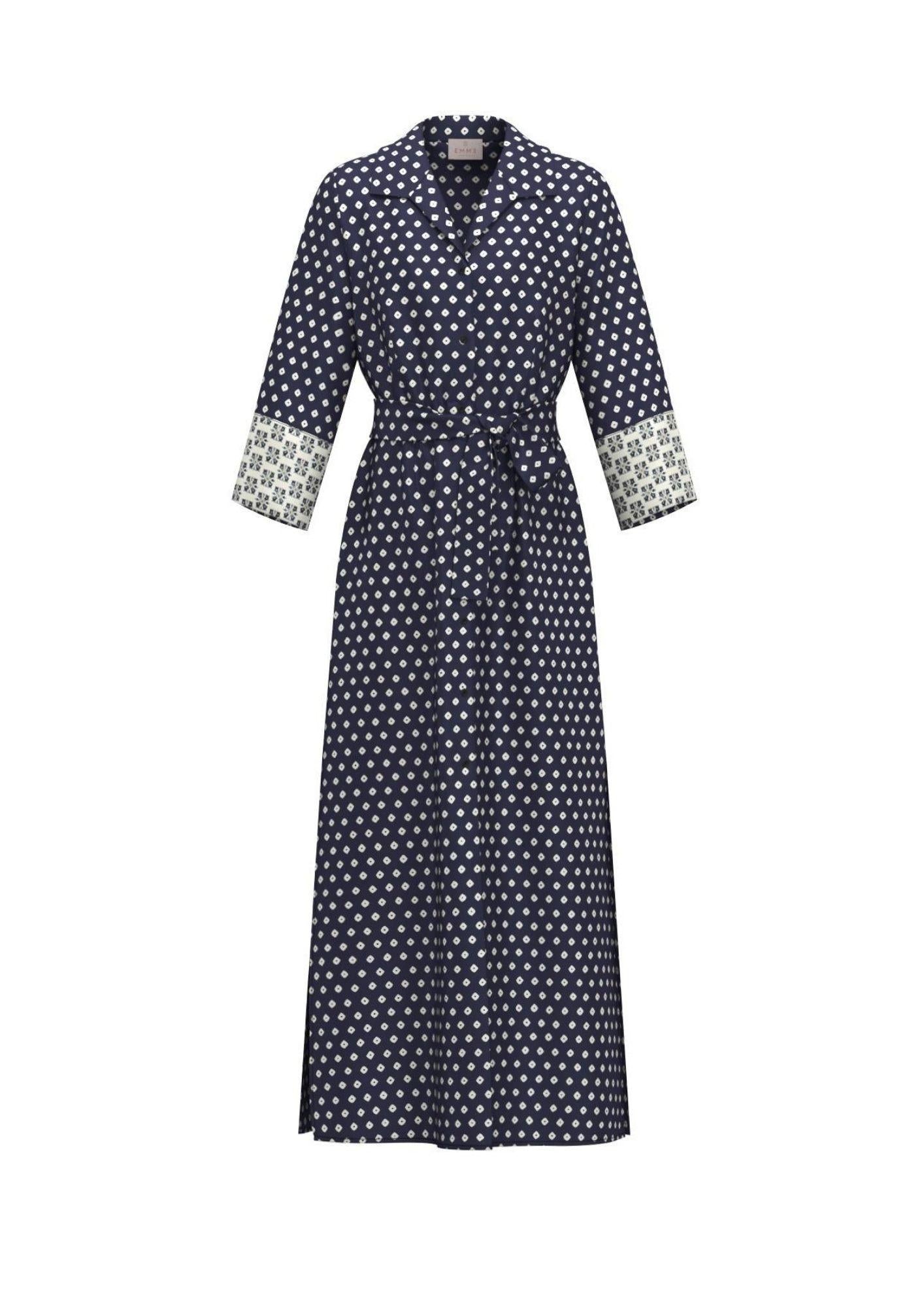 Emme Marella Abito Donna Emmfolgore Blu Rombi 2615221101200 009 EMME MARELLA 
