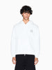 Armani Exchange Felpa con cappuccio e zip con logo ricamato Uomo Bianco