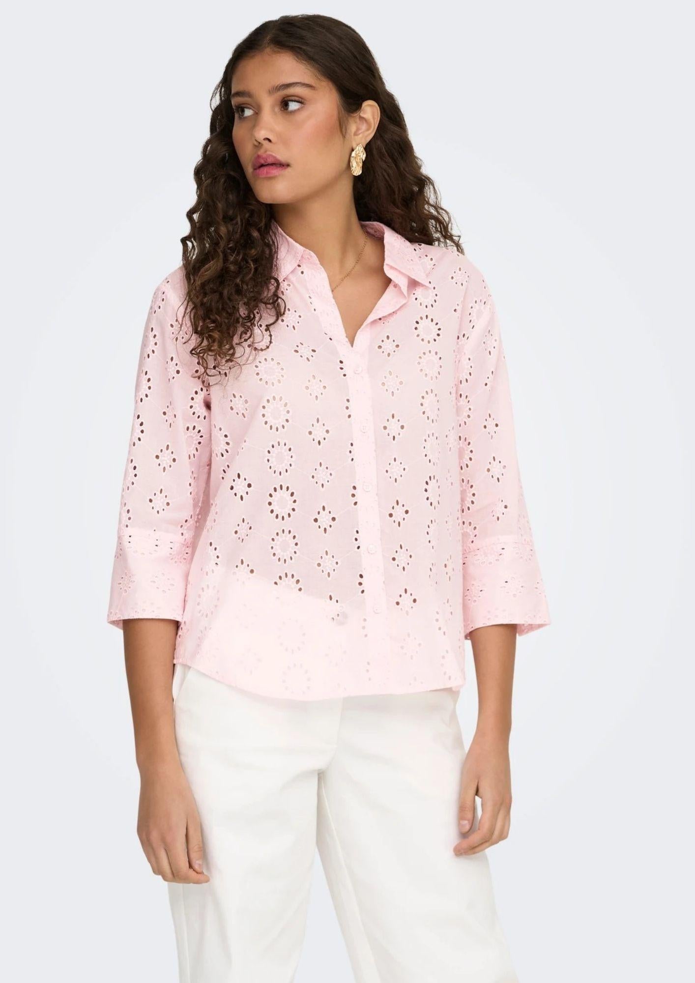 Jacqueline De Yong Camicia Donna Tallie Rosa Gesso 15292179 Chalk Pink JACQUELINE DE YONG 