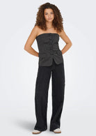 Only Gilet Donna Marine Grigio Scuro 15357612 Dark Grey Melange ONLY 