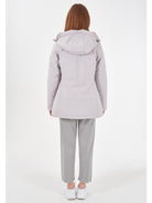 Yes Zee Cappotto Softshell con Cappuccio e Coulisse Donna Grigio Perla O088 M200 0819 YES ZEE 