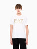 EA7 Emporio Armani T-shirt Logo Series in cotone con maxi logo Uomo Bianco