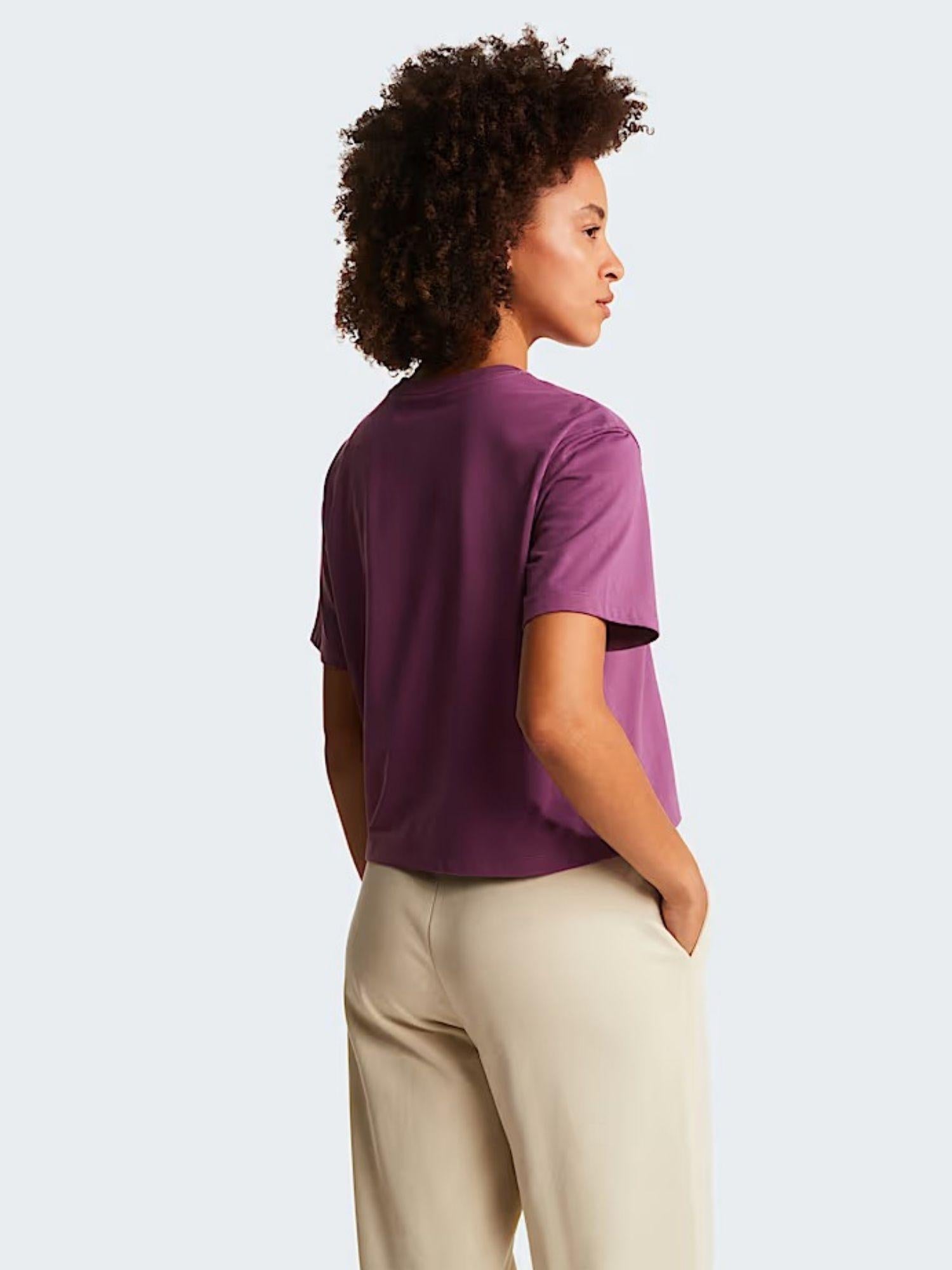 The North Face T-Shirt Donna Chroma Purple Evolution Simple Dome Cropped Relaxed NF0A8FDH G4Y THE NORTH FACE 