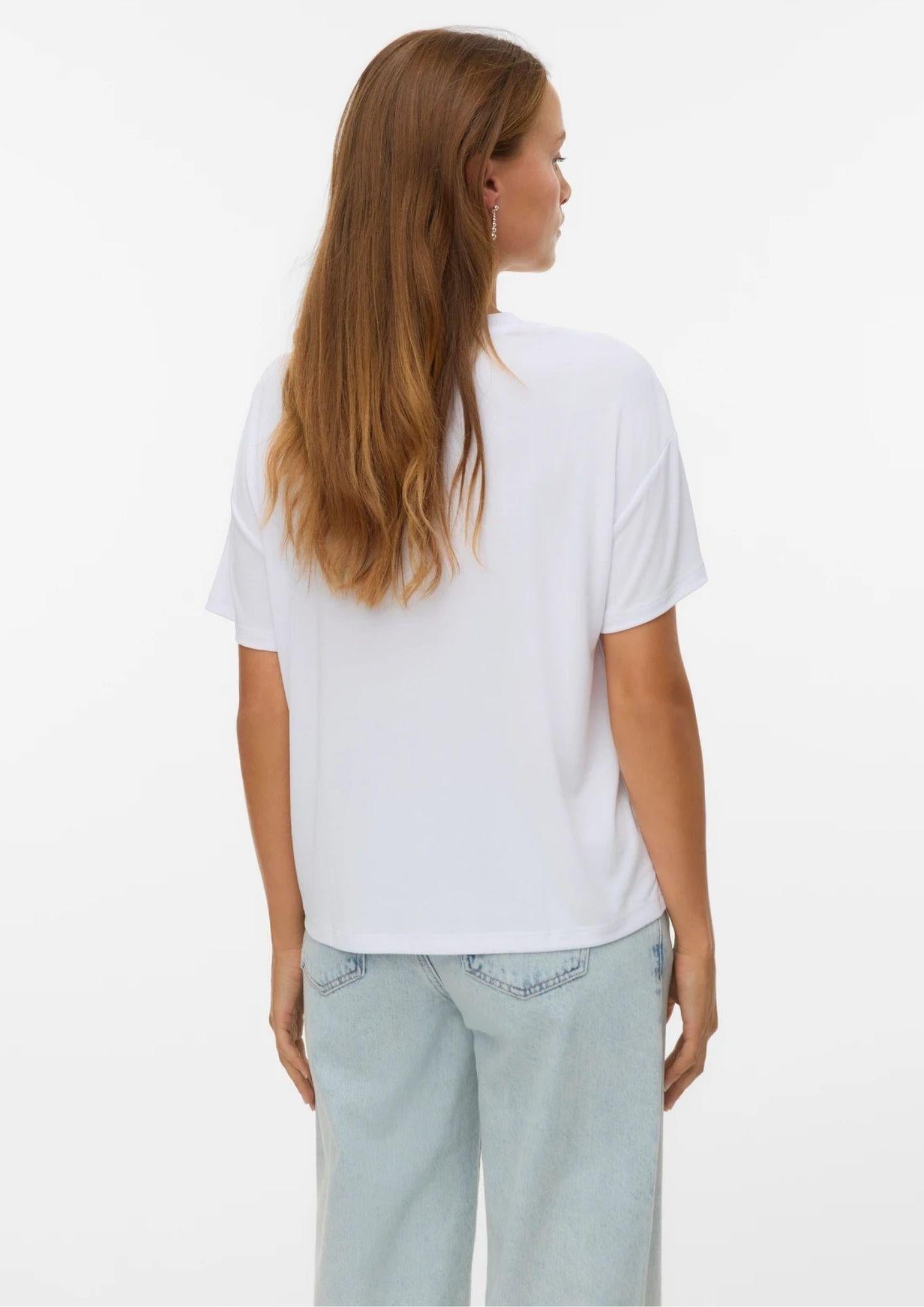 Vero Moda T-Shirt Donna Filli Bianca 10334654 Bright White VERO MODA 