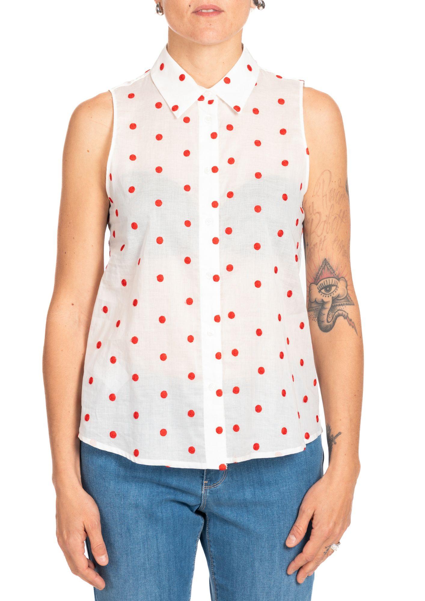Diana Gallesi Camicia Donna Bianca e Rossa 5054R003064N 01 DIANA GALLESI 