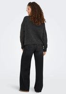 Pullover Donna Only Renata Grigio scuro 15353062 Dark Grey Melange Silver Bling ONLY 