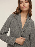 Emme Marella Giacca femminile in stuoia Dear Donna Nero bianco 2525046061200 001 EMME MARELLA 