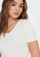 Jacqueline De Yong Top Donna Fransiska Bianco 15238718 Cloud Dancer JACQUELINE DE YONG 