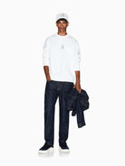 Armani Exchange Felpa girocollo con logo ricamato Uomo Bianco XM000368 AF10818 U0009 ARMANI EXCHANGE 