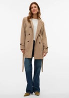Vero Moda Trench Donna Chelsea Marrone 10329343 Silver Mink VERO MODA 