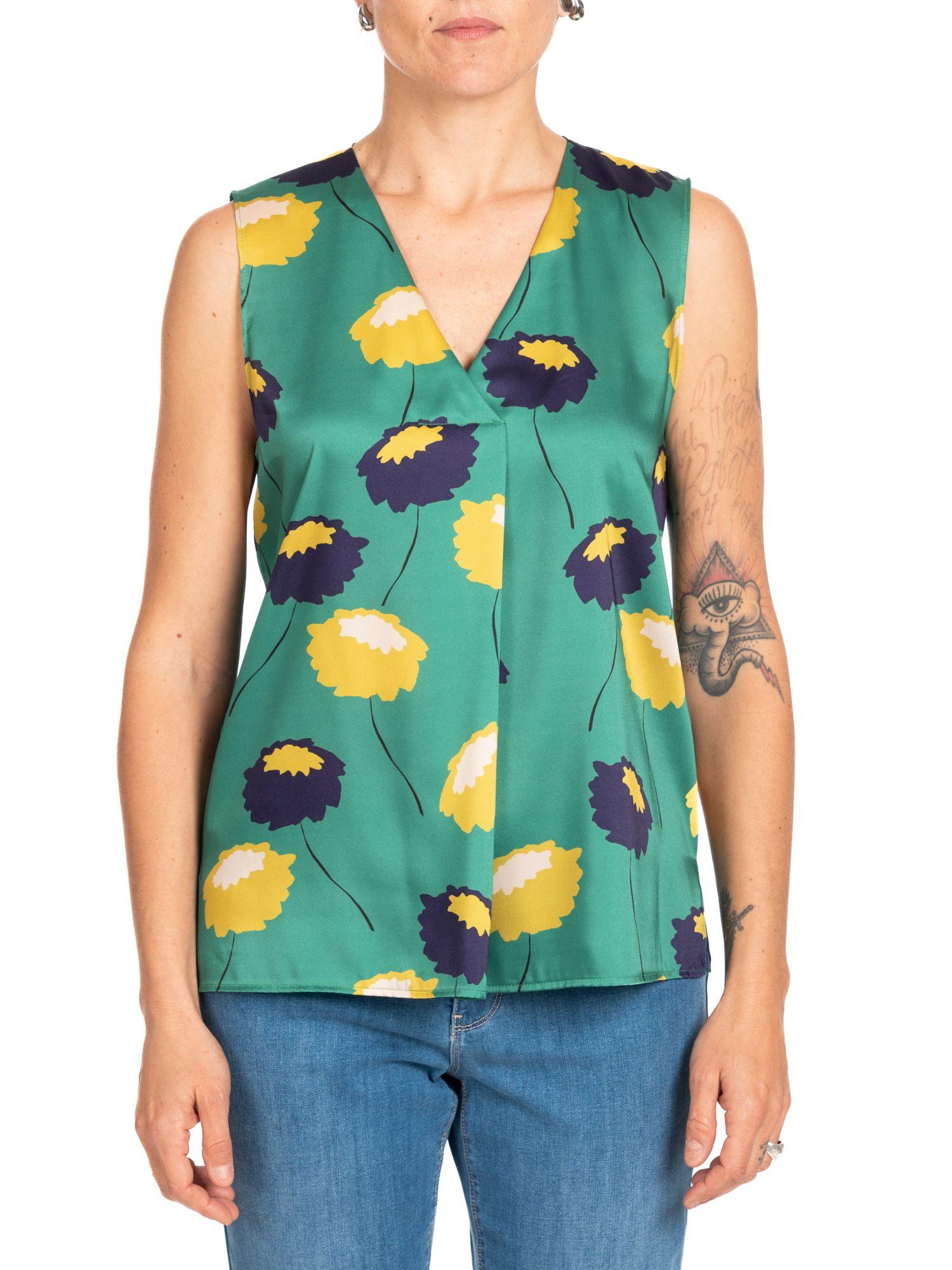 Diana Gallesi Canotta Donna Verde D000R000179N 01 DIANA GALLESI 