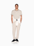 Armani Exchange T-Shirt Uomo Beige Regular Fit in Jersey di Cotone Classico XM002451 AF10356 U6229 ARMANI EXCHANGE 
