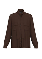 Emme Marella Camicia Donna Alibi Marrone Moro 2525116111200 005 EMME MARELLA 