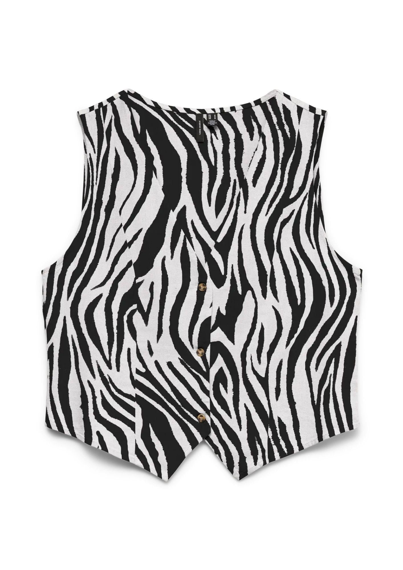 Vero Moda Gilet Donna Mymilo Grigio Chiaro Zebrato 10321606 Silver Lining Sina VERO MODA 