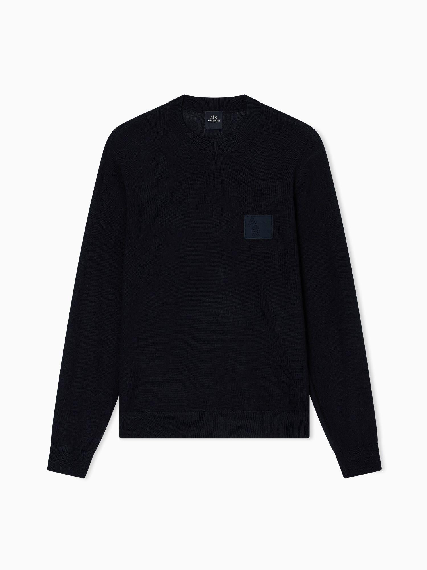 Armani Exchange Maglione girocollo con patch Uomo Nero XM001329 AF11982 UC001 ARMANI EXCHANGE 