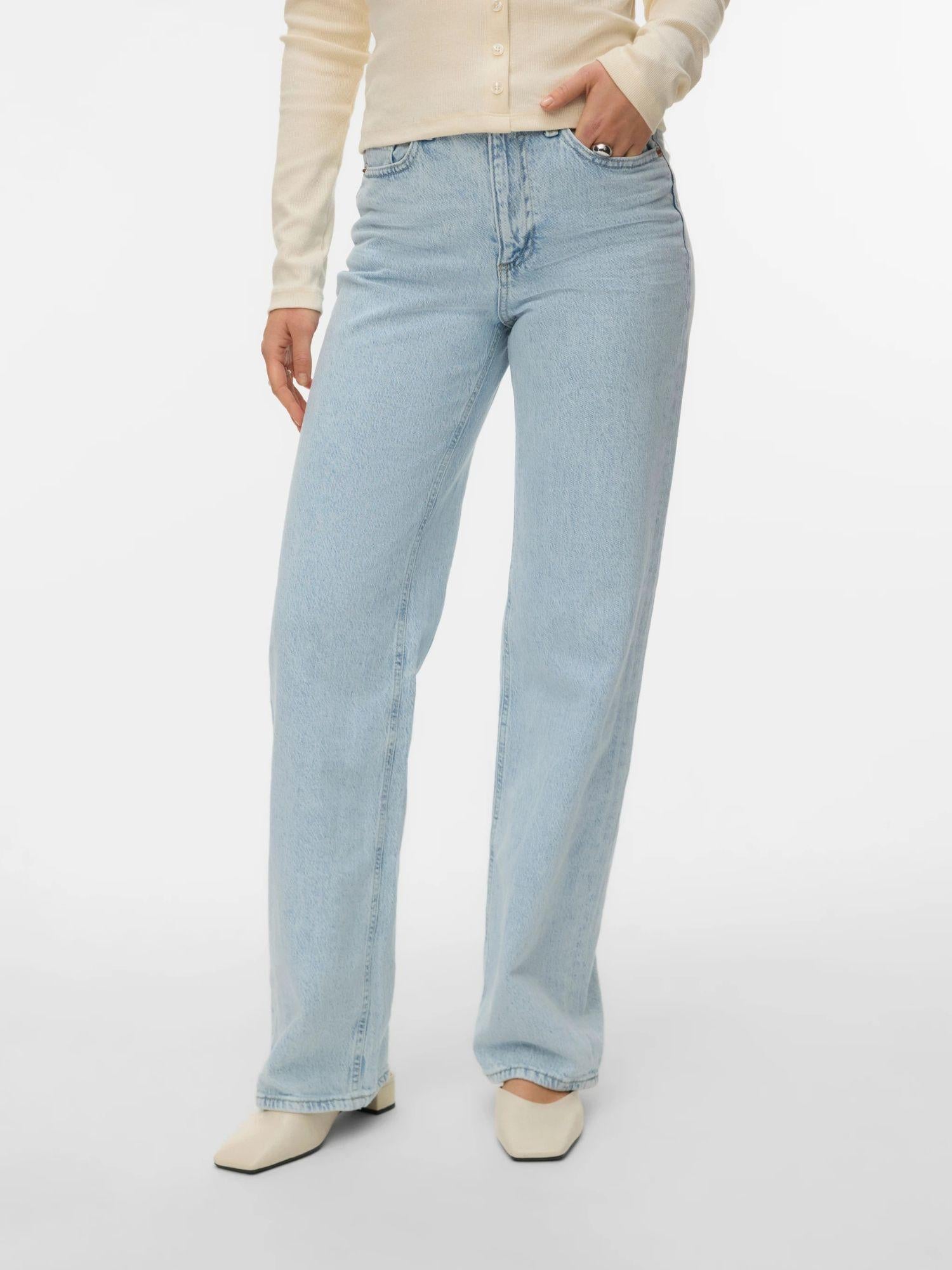 Vero Moda Jeans Donna Wide Fit Light Blue VMSilje 10345321 Light Blue Denim VERO MODA 