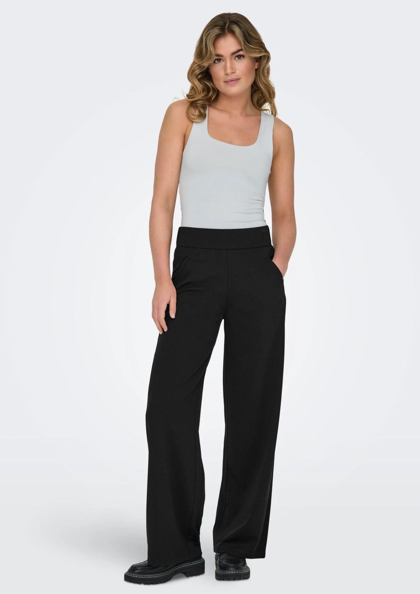Jacqueline De Yong Pantalone Donna Louisville Nero 15221238 Black JACQUELINE DE YONG 