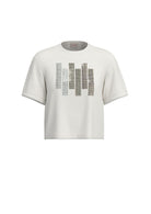 Emme Marella T-Shirt Donna Emmtessile Bianca Stampa Hotfix Oro 2615971071200 002 EMME MARELLA 