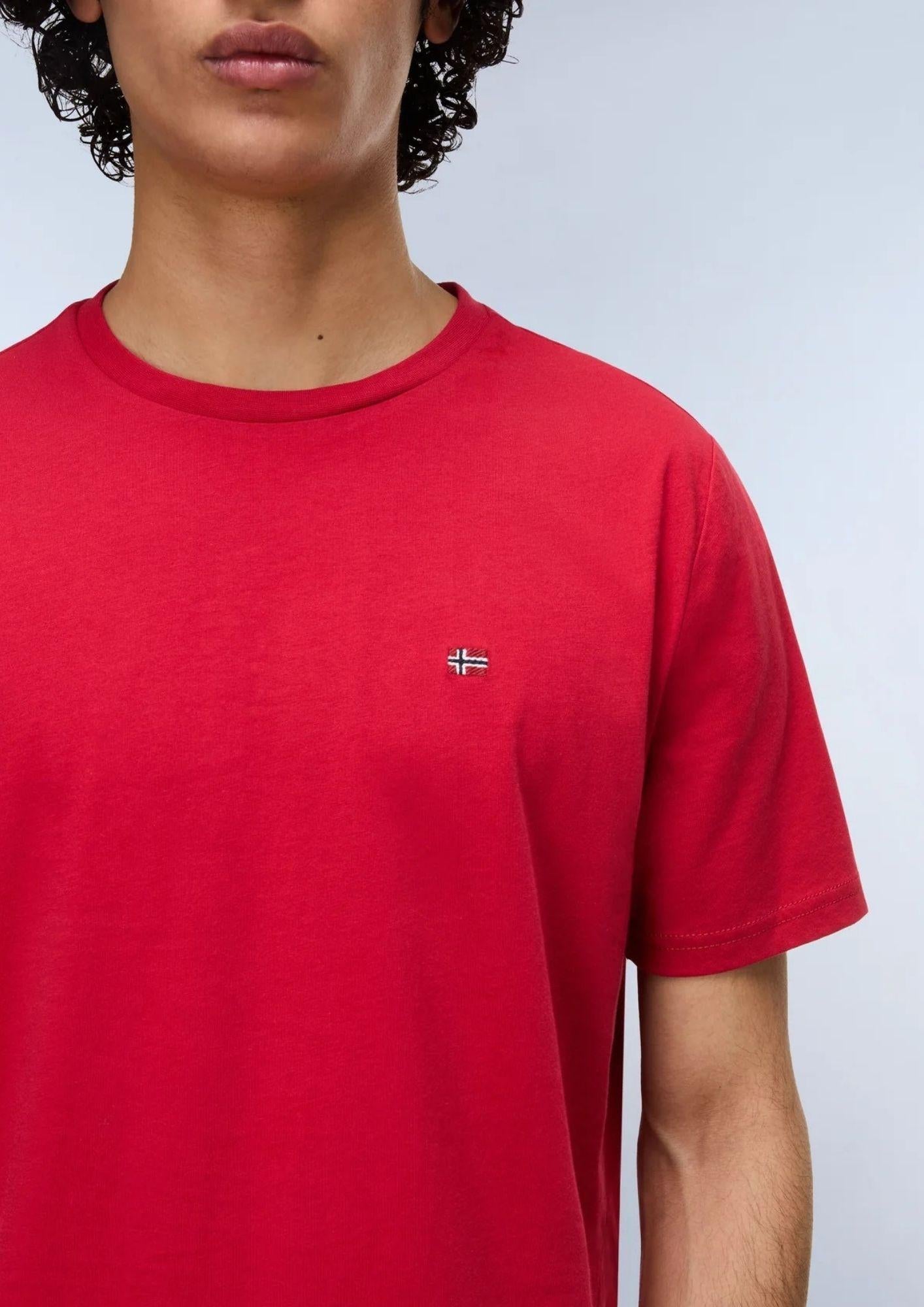 Napapaijri T-Shirt Uomo Salis Rossa NP0A4H8D RAQ NAPAPIJRI 
