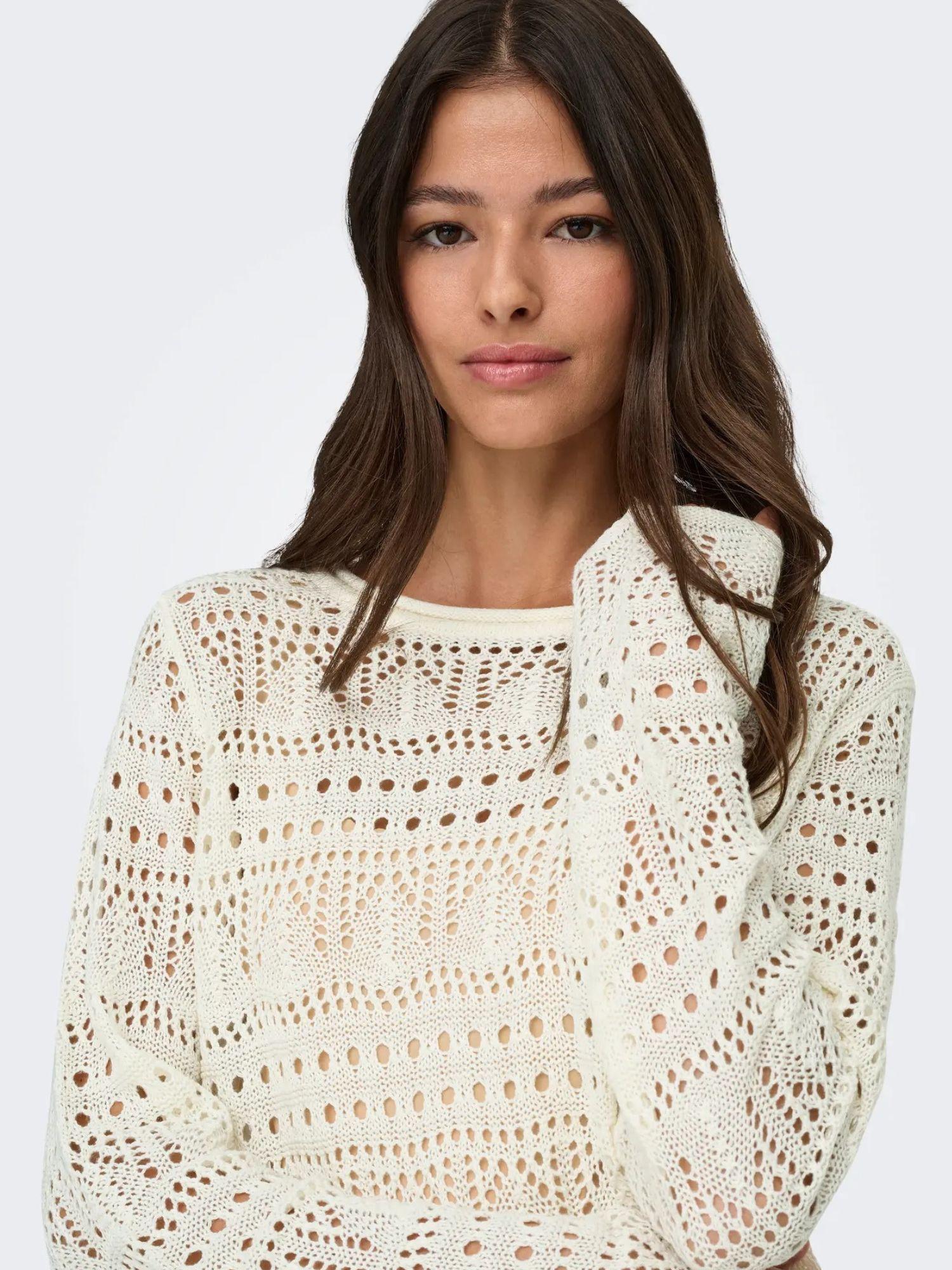Jacqueline De Yong Maglia Donna Eggnog Jdysun 15287384 Eggnog JACQUELINE DE YONG 