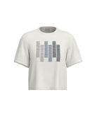 Emme Marella T-Shirt Donna Emmtessile Bianca Stampa Hotfix Blu 2615971071200 001 EMME MARELLA 