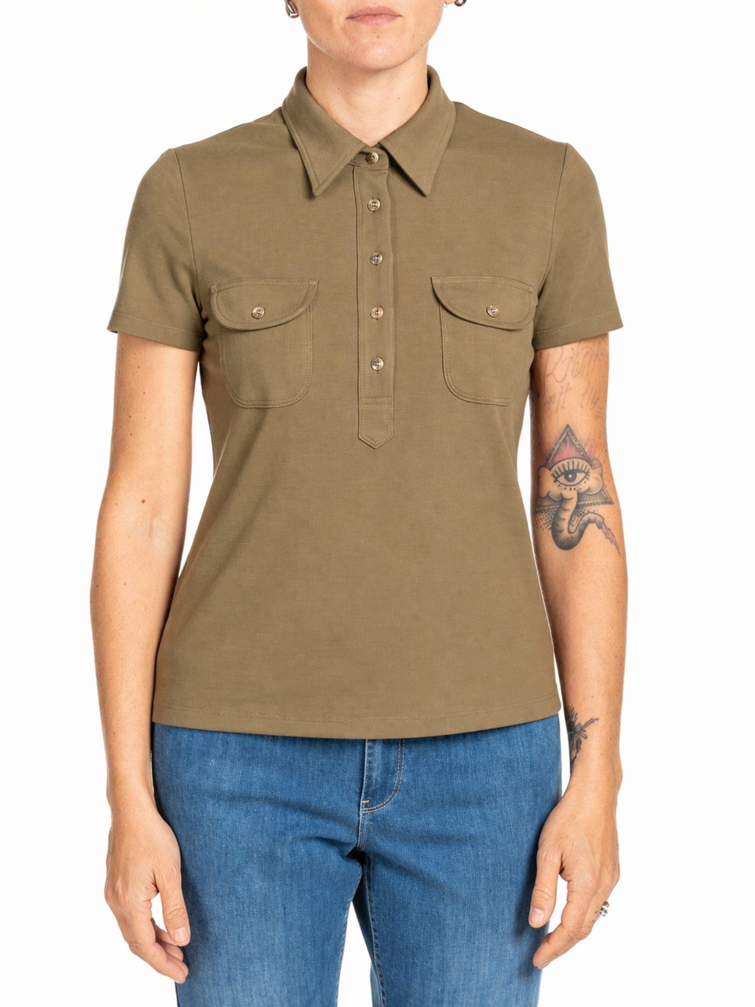 Diana Gallesi Polo Donna Verde Militare G056R000664N 25 DIANA GALLESI 