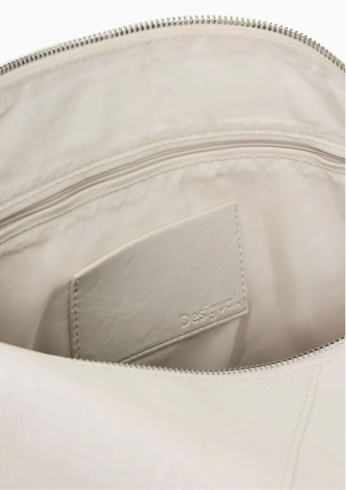 Desigual Borsa Donna Bag Half Logo Leiria 2.0 Ecru 26SAXPA7 1008 DESIGUAL 