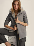 Emme Marella Giaccone imbottito in panno soft Sorriso Donna Grigio Chiaro 2525486182200 010 EMME MARELLA 