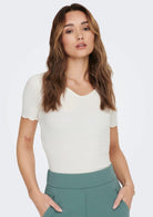 Jacqueline De Yong Top Donna Fransiska Bianco 15238718 Cloud Dancer JACQUELINE DE YONG 