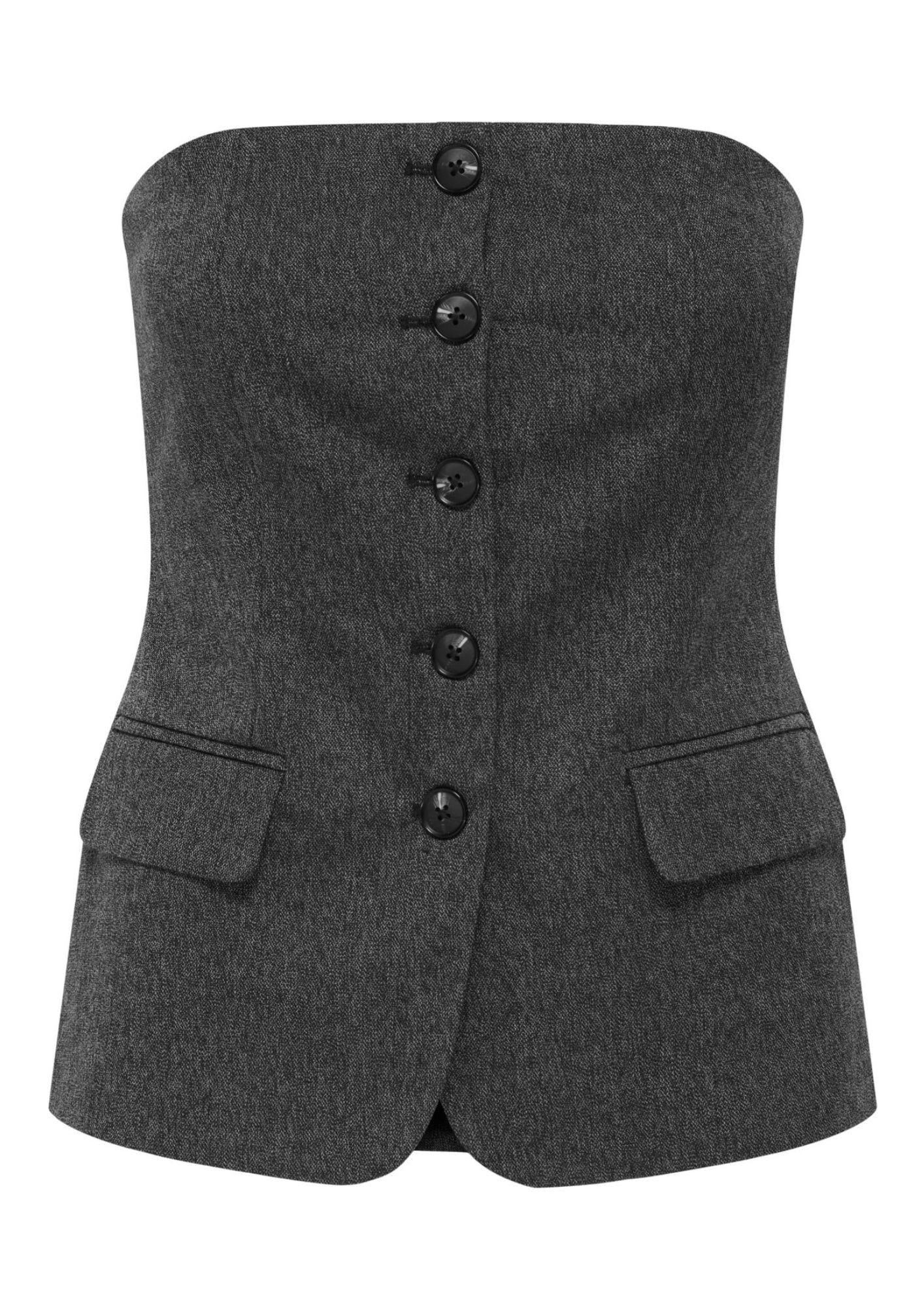 Only Gilet Donna Marine Grigio Scuro 15357612 Dark Grey Melange ONLY 