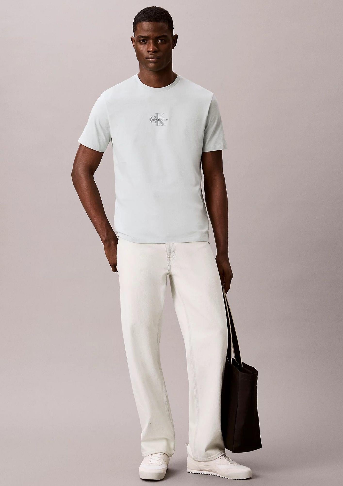 Calvin Klein T-Shirt Uomo Azzurro Polvere LV04RB866G 3Q0 CALVIN KLEIN 
