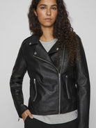 Vila Giacca Donna Biker Nero Vicara 14044851 Black VILA 