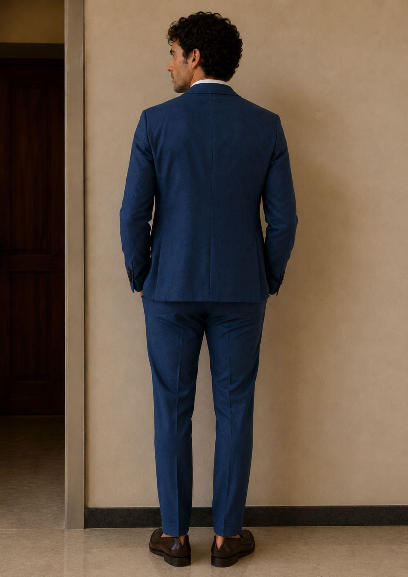 Sergio Cipriani Abito Uomo Grisaglia Blu GT-10132 BLU SERGIO CIPRIANI 