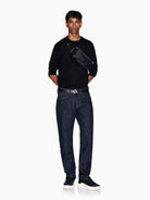 Armani Exchange Maglione girocollo in lana vergine Uomo Nero 8NZM3A ZM8AZ 1200 ARMANI EXCHANGE 