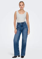 Only Canotta Donna Easy Grigio Chiaro 15315571 Light Grey Melange ONLY 