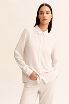 Emme Marella Camicia Donna Emmfaro Bianco Lana 2615111161200 001 EMME MARELLA 