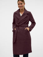 Vero Moda Cappotto Donna Fortuneaya Bordeaux 10278330 Winetasting MELANGE VERO MODA 