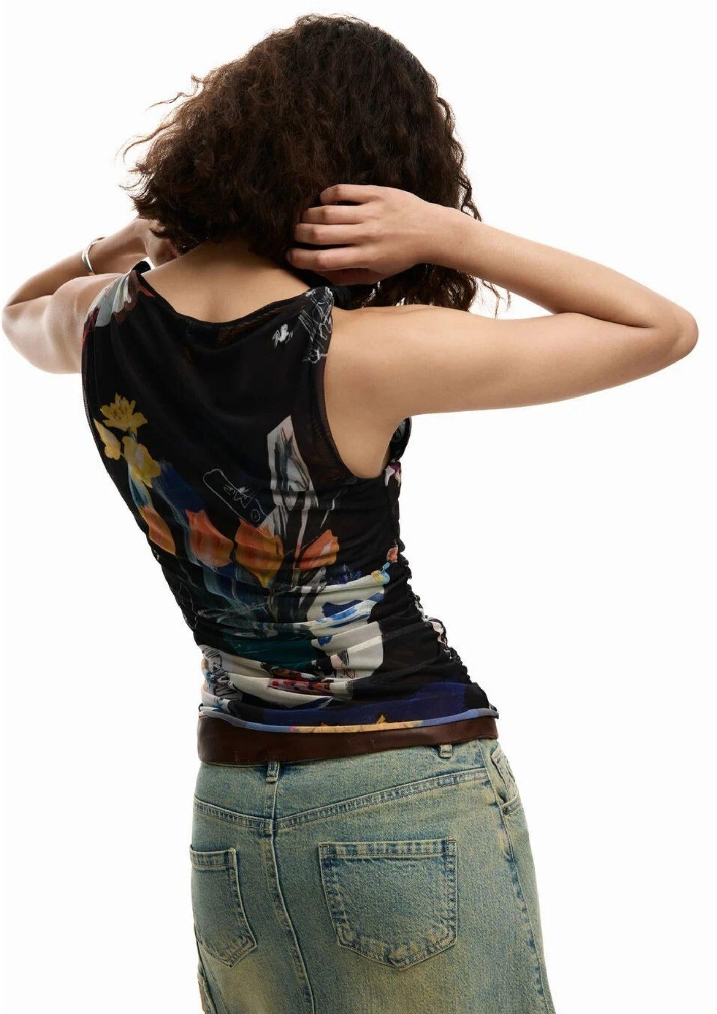 Desigiual T-Shirt Donna Bruselas Nera 26SWTK14 2000 DESIGUAL 