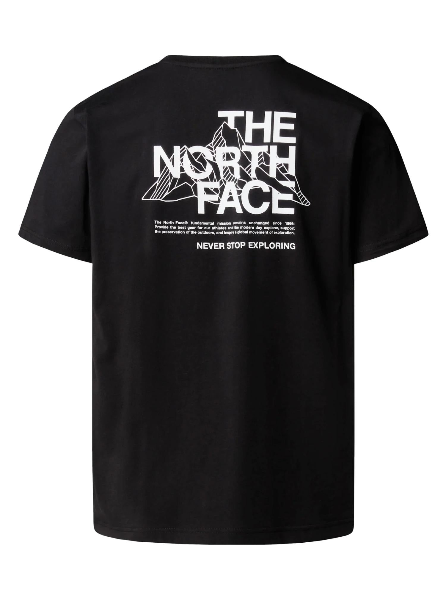 The North Face T-Shirt Mountain Sketch Uomo Nero NF0A8EE8 JK3 THE NORTH FACE 