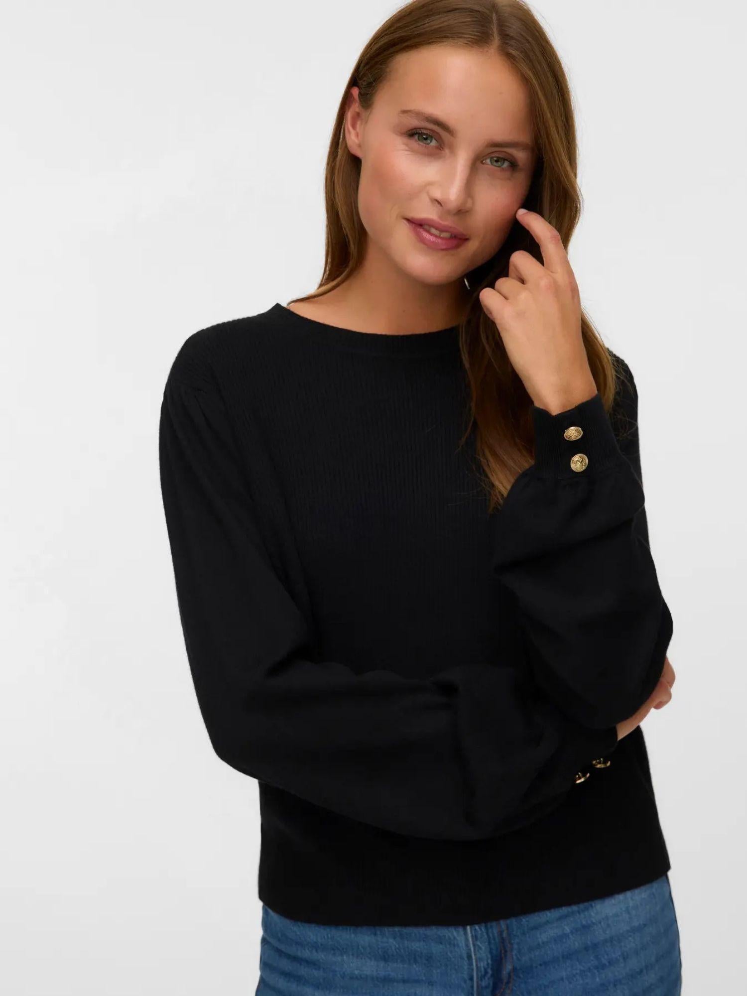 Vero Moda VMHOLLYKARIS Maglione Donna Nero 10331441 Black VERO MODA 