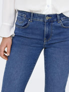 Only ONLREESE Jeans Flared Fit Donna Light Medium Blue Denim 15309845 Light Medium Blue Denim ONLY 