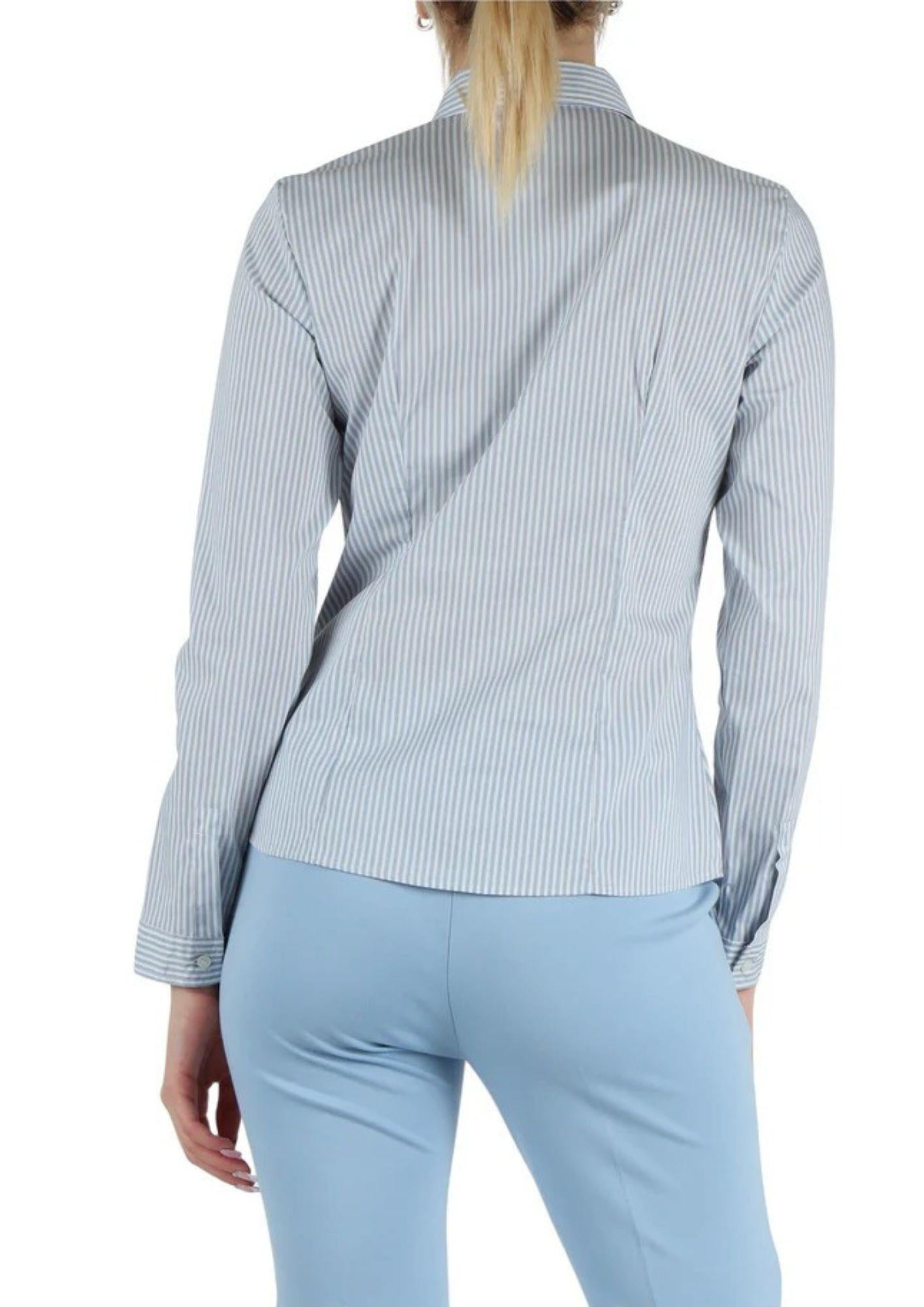 Emme Marella Camicia Donna Racer Azzurra a righe 2515111011200 006 EMME MARELLA 