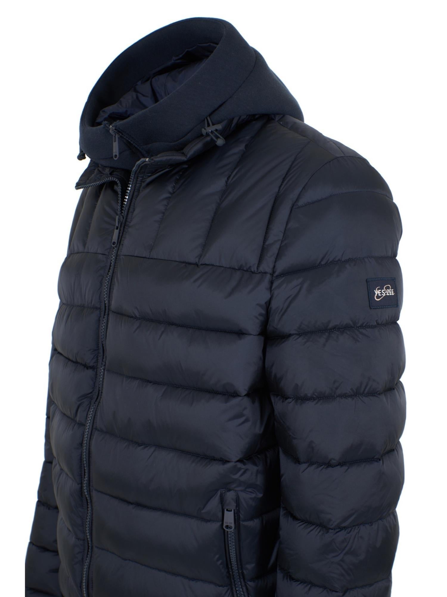 Yes Zee Giubbino Trapuntato Cappuccio staccabile Uomo Blu J838 QG00 0713 YES ZEE 