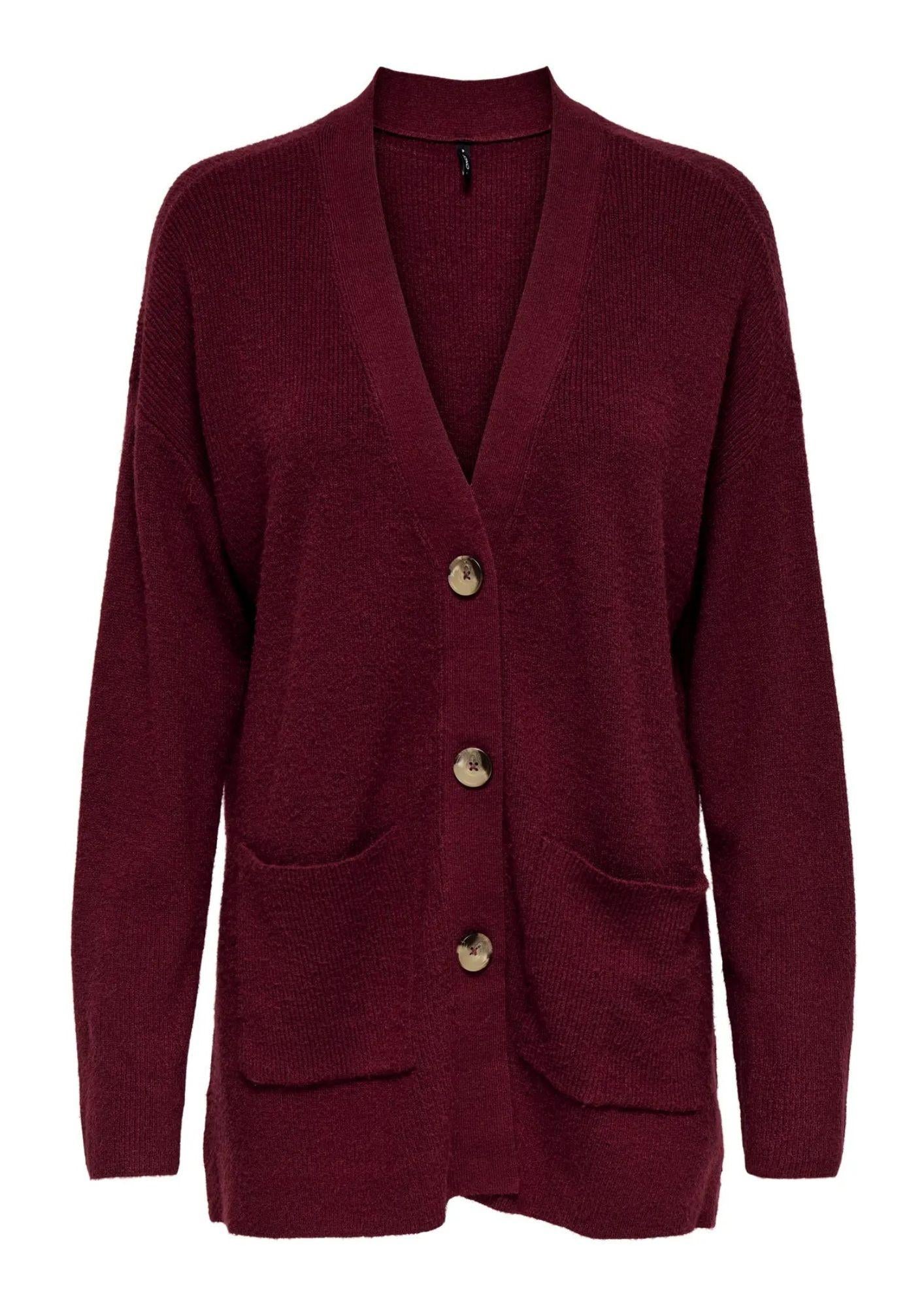 Cardigan Donna Only Ibi Bordeaux 15351147 Cabernet ONLY 